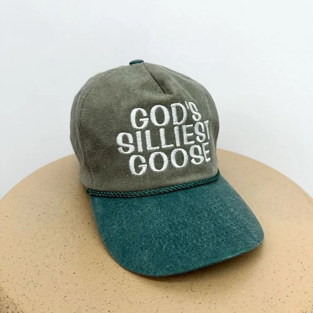 TikTok Trending Cobra Embroidered “God’s Silliest Goose” Tall Crown Vintage Insp